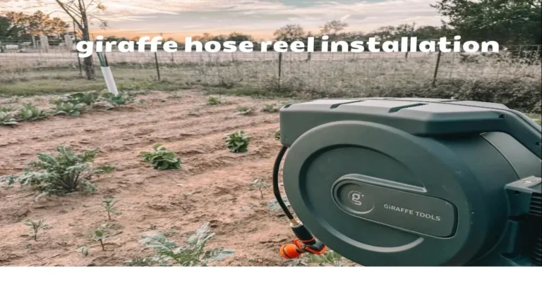 Giraffe hose reel wall mount installation step